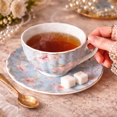 طقم فناجين شاي فاخر – 6 قطع