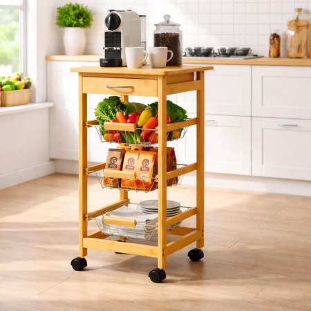 عربة تنظيم المطبخ متعددة الاستخدامات – Kitchen Trolley
