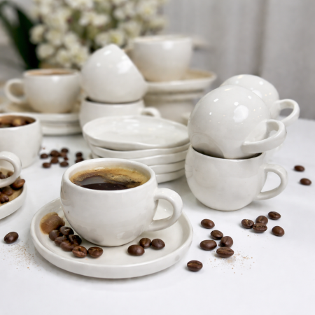 طقم فناجين قهوة سيراميك – 6 +6 فناجين 4-7