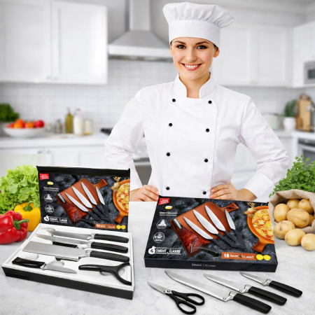 طقم سكاكين احترافي 6 قطع – موديل HR011-1