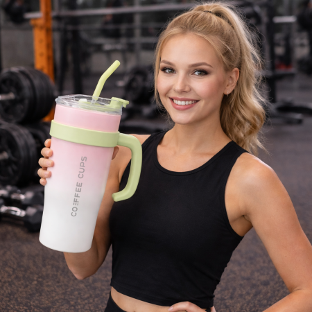 ماج حراري رياضي بمقبض ومصاصة – تصميم عصري