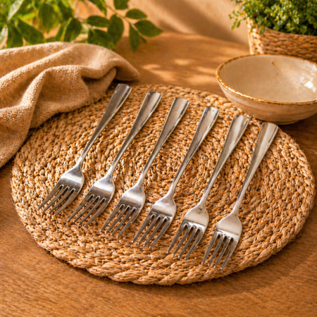 طقم 6 شوك ستانلس صغير