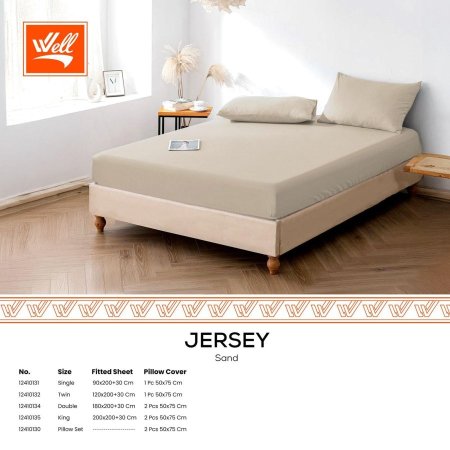 ملف فرشة جيرسي قطن مع وسادة JERSEY SAND KING