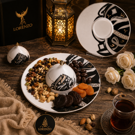 صحن تقديم مكسرات .. ضيافة أحرف عربية أوتانتيك