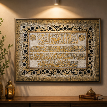 برواز لوحة حائط آية الكرسي – تصميم فاخر بإطار مزخرف 19-18