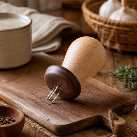 حامل نكاش أسنان خشبي أنيق على شكل فطر
