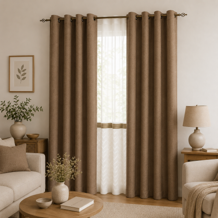 ستائر / برادي قماش مخمل جاكار – قياس 140×250 سم