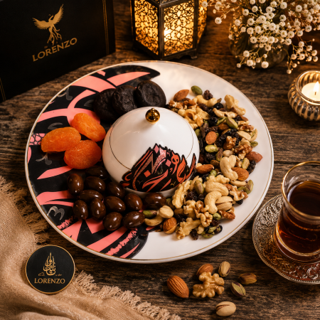 صحن تقديم مكسرات .. ضيافة أحرف عربية أوتانتيك