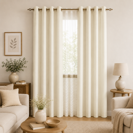 ستائر / برادي قماش مخمل جاكار – قياس 140×250 سم