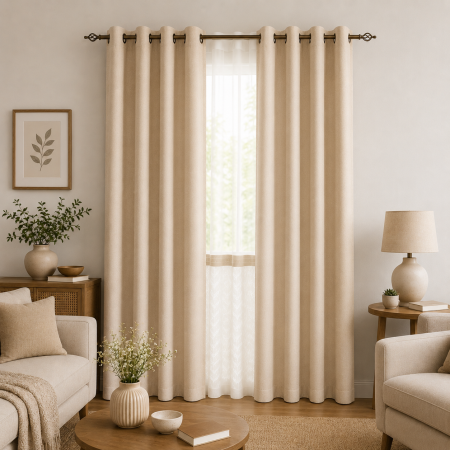 ستائر / برادي قماش مخمل جاكار – قياس 140×250 سم