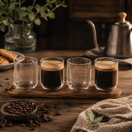طقم من 4 كاسات أحادية الجانب 250 مل مكسيكو
