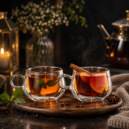طقم كاسات دبل جلاس 250 مل | قطعتين
