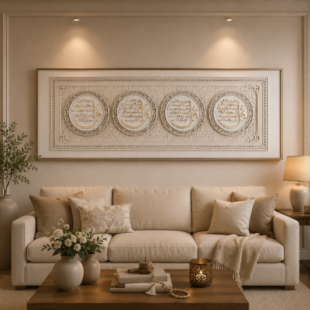 لوحة الكولات الأربع الإسلامية ثلاثية الأبعاد (3D) – 120 × 80 سم 15-8