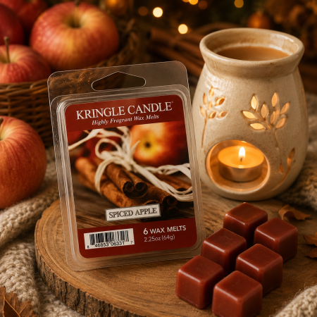 شمع معطر واكس ميلت Kringle Candle – Spiced Apple