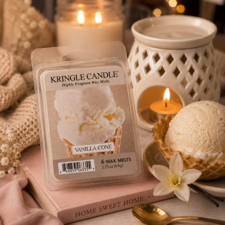 شمع معطر واكس ميلت Kringle Candle – Vanilla Cone