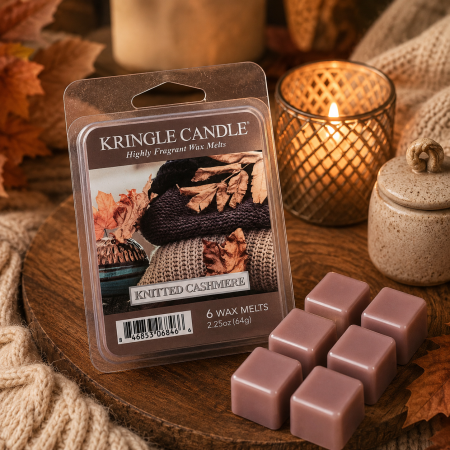 شمع معطر واكس ميلت Kringle Candle – Knitted Cashmere