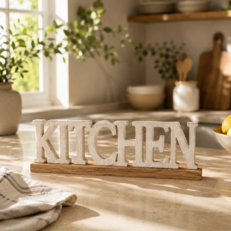 تحفة ديكور خشب  "KITCHEN" H2-MH-2712