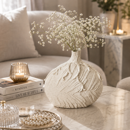 فازة ديكور بتصميم فني بارز – 25670