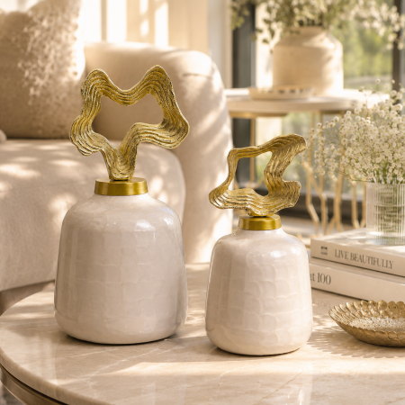 طقم فازات نحاس هندي مصدف – G-12867(SM)