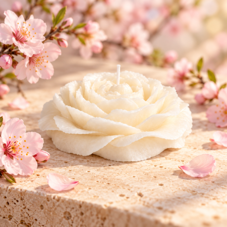 شمعة معطرة شكل وردة