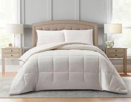 طقم لحاف غطاء سرير مجوز 4 قطع جولي كريم