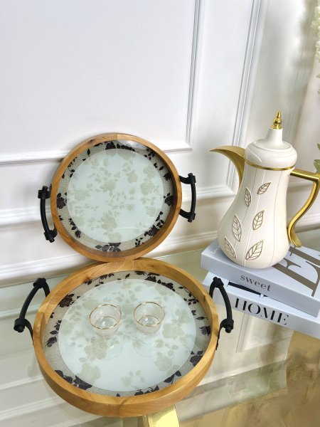 صواني قطعتين ( الورد )