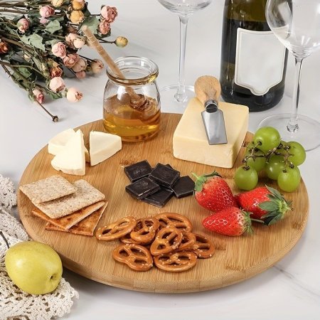 ستاند فطور خشب بامبو دائري