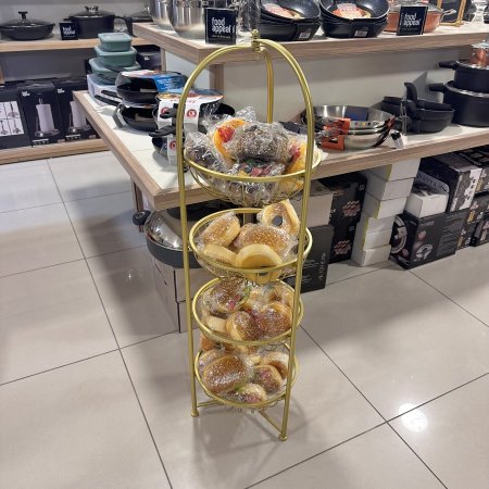 ستاند ذهبي للخضار 4 طبقات