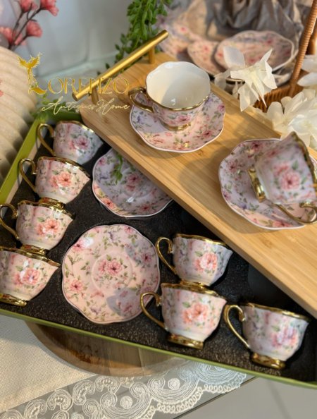 فناجين قهوة 12 ( مورد زهري )