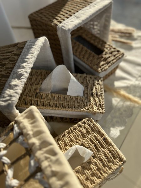 سلال قش + بكيت محارم